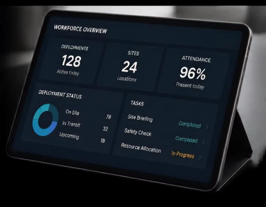 Workforce operations dashboard visual from Vijyan company profile